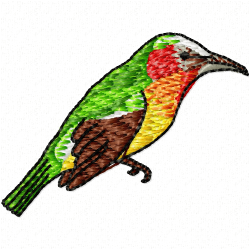 Hummingbirds Embroidery Design 8